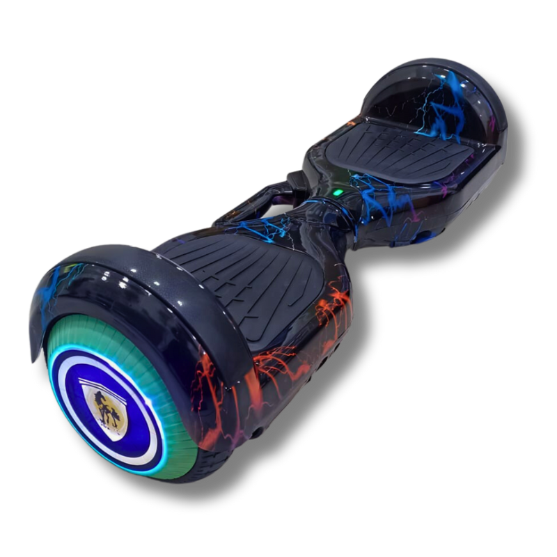 Hoverboard 6.5 (CL) Preto com raio Colorido